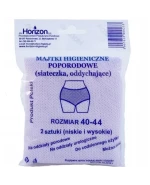 Horizon, majtki poporodowe, wielorazowe, siateczkowe, rozmiar 40-44, 2 sztuki
