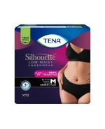 Tena Silhouette Plus Black, dyskretne majtki chłonne dla kobiet, rozmiar M, 12 sztuk