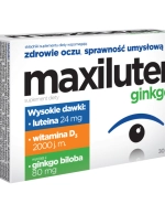 Maxiluten Ginkgo+, luteina z ginkgo biloba, 30 tabletek