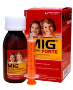 MIG dla dzieci Forte 40 mg/ml, zawiesina doustna od 1 roku, smak truskawkowy, 100 ml