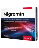 Migromin 250 mg + 250 mg + 65 mg, 10 tabletek