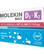 Molekin D3 + K2 Max, 30 tabletek powlekanych