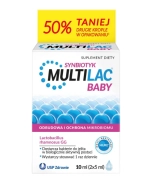 Multilac Baby, krople dla dzieci od 2 miesiąca, 2 x 5 ml