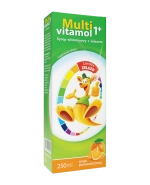 Multivitamol 1+, syrop witaminowy z żelazem dla dzieci od 1 roku, smak pomarańczowy, 250 ml