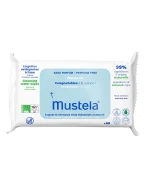 Mustela, kompostowalne chusteczki oczyszczające z wodą, 60 sztuk