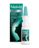 Nasivin Classic 0,5 mg/ml, aerozol do nosa dla dorosłych i dzieci od 6 lat, 10 ml