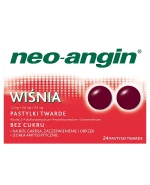 Neo-Angin Wiśnia 1,2 mg + 0,6 mg + 5,9mg, 24 pastylki twarde
