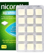 Nicorette Icy White Gum 4 mg, guma do żucia lecznicza, 105 sztuk