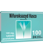 Nifuroksazyd Hasco-Lek 100 mg, 24 tabletki powlekane