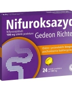 Nifuroksazyd Gedeon Richter 100 mg, 24 tabletki powlekane