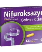 Nifuroksazyd Gedeon Richter 200 mg, 12 kapsułek twardych