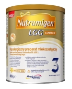 Nutramigen 3 LGG Complete, hipoalergiczny preparat mlekozastępczy, powyżej 1 roku, smak waniliowy, 400 g