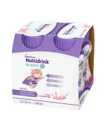 Nutridrink, preparat odżywczy dla dzieci powyżej 1 roku, smak truskawkowy, 4 x 125 ml