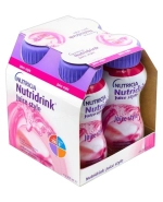 Nutridrink Juice Style, preparat odżywczy, smak truskawkowy, 4 x 200 ml