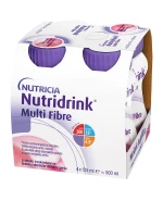 Nutridrink Multi Fibre, preparat odżywczy, smak truskawkowy, 4 x 125 ml