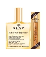 Zestaw Nuxe Huile Prodigieuse, suchy olejek do pielęgnacji ciała, twarzy i włosów, 100 ml + Huile Prodigieuse Or, olejek roll-on, 8 ml