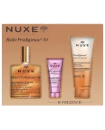Zestaw Nuxe Huile Prodigieuse® Or, suchy olejek ze złotymi drobinkami 100 ml + szampon, 30 ml + olejek pod prysznic, 100 ml