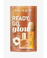 Zestaw Nuxe Ready go  Glow Reve de Miel,  suchy olejek z drobinkami  10 ml + olejek do ust, 10 ml + gumka do włosów, 1 sztuka