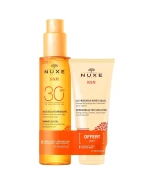 Nuxe Sun, brązujący olejek do opalania, w sprayu, SPF 30, 150 ml + balsam po opalaniu, 100 ml