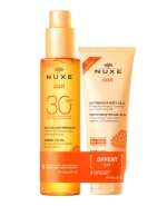 Nuxe Sun, olejek do opalania do twarzy i ciała, SPF 30, 150 ml + balsam po opalaniu, 100 ml gratis