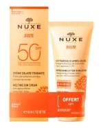 Nuxe Sun, krem do twarzy, SPF 50, skóra normalna i mieszana, 50 ml + balsam po opalaniu, 50 ml gratis