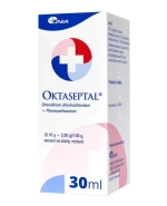 Oktaseptal (0,1 g + 2 g)/100 g, aerozol na skórę, roztwór, 30 ml
