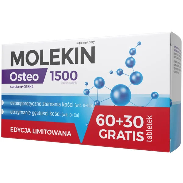 Molekin Osteo, 60 tabletek + 30 tabletek gratis
