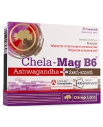Olimp Chela-Mag B6 Ashwagandha + żeń-szeń, 30 kapsułek