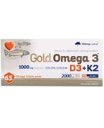 Olimp Gold Omega 3 D3 + K2, 30 kapsułek miękkich