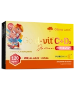 Olimp Gold-Vit C + D3 Junior Odporność, smak cytrynowy, 30 tabletek do ssania