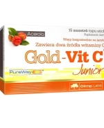 Olimp Gold-Vit C Junior, smak malinowy, 15 saszetek