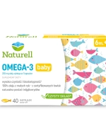 Naturell Omega-3 Baby, dla niemowląt powyżej 6 miesiąca, 40 kapsułek twist-off