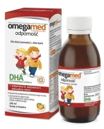 Omegamed Odporność DHA, syrop dla dzieci powyżej 1 roku życia, smak pomarańczowy, 140 ml