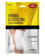 Pani Teresa, opaska elastyczna stawu kolanowego PT 0301, biała, rozmiar M, 1 sztuka