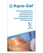 Aqua Gel, sterylny opatrunek hydrożelowy, 5,5 cm x 11 cm, 5 sztuk