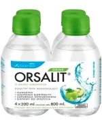 Orsalit Drink, nawadniający płyn doustny dla dzieci powyżej 3 roku, smak jabłkowy, 4 x 200 ml