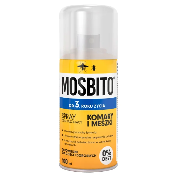 Mosbito, suchy spray odstraszający komary i meszki, 100 ml
