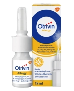 Otrivin Allergy (2,5 mg + 0,25 mg)/ml, aerozol do nosa, 15 ml