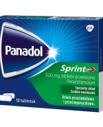 Panadol Sprint 500 mg, 12 tabletek powlekanych