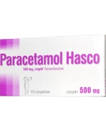 Paracetamol Hasco 500mg, czopki, 10 sztuk