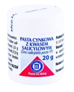Pasta cynkowa z kwasem salicylowym (2 g + 25 g)/ 100 g, pasta na skórę, 20 g