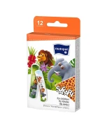 Matopat, zestaw plastrów z opatrunkiem dla dzieci, safari, 12 sztuk
