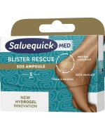 Salvequick Blister Rescue, hydrożelowe plastry do pięt, 5 sztuk