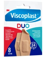 Viscoplast Duo, plastry elastyczne z opatrunkiem, wodoodporne, 8 sztuk