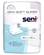 Seni Soft Super, podkłady higieniczne, 60 cm x 60 cm, 5 sztuk
