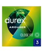 Durex Arouser, prezerwatywy prążkowane, 3 sztuki
