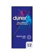Durex Extra Safe, prezerwatywy z większą ilością lubrykantu, wzmocnione, 12 sztuk