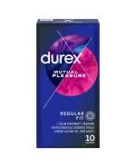 Durex Mutual Pleasure, prezerwatywy z lubrykantem przedłużającym stosunek, prążkowane z wypustkami, 10 sztuk