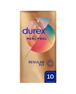 Durex Real Feel, prezerwatywy nielateksowe gładkie, 10 sztuk