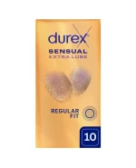 Durex Sensual Extra Lube, prezerwatywy dodatkowo nawilżane, 10 sztuk